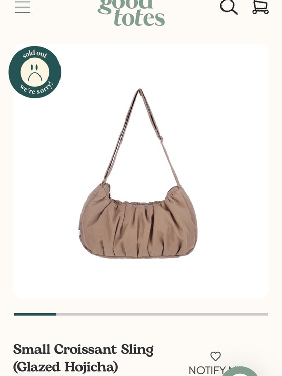 Handbags - BNWT Good Totes Small Croissant Sling Bag